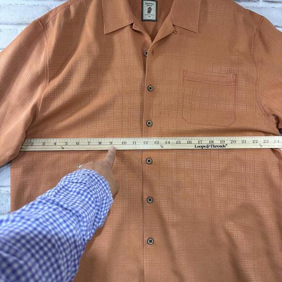 Jamaica Jaxx 100% Silk Authentic Island Style Button Down Shirt Men's Size XL - Picture 4 of 5